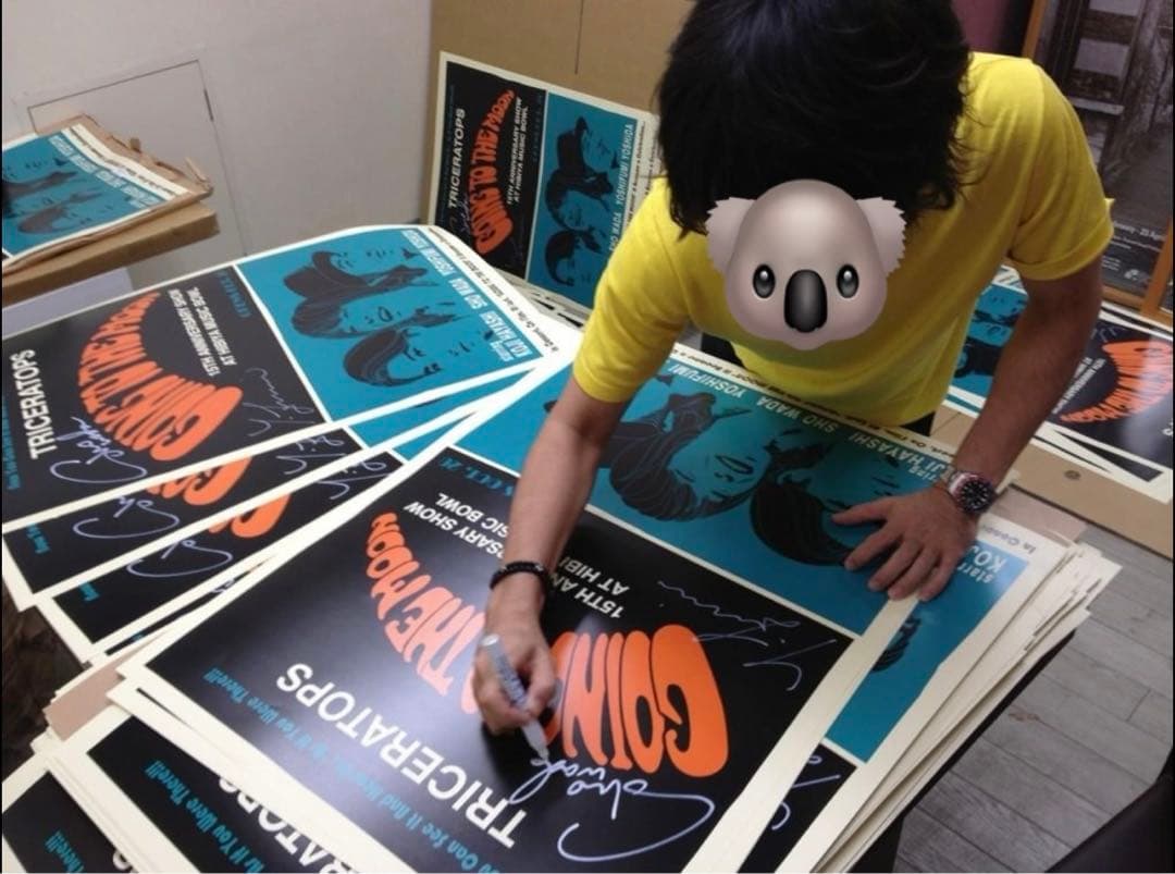TRICERATOPSトライセラトップス　ライブシネマ記念ポスター　サイン入り
