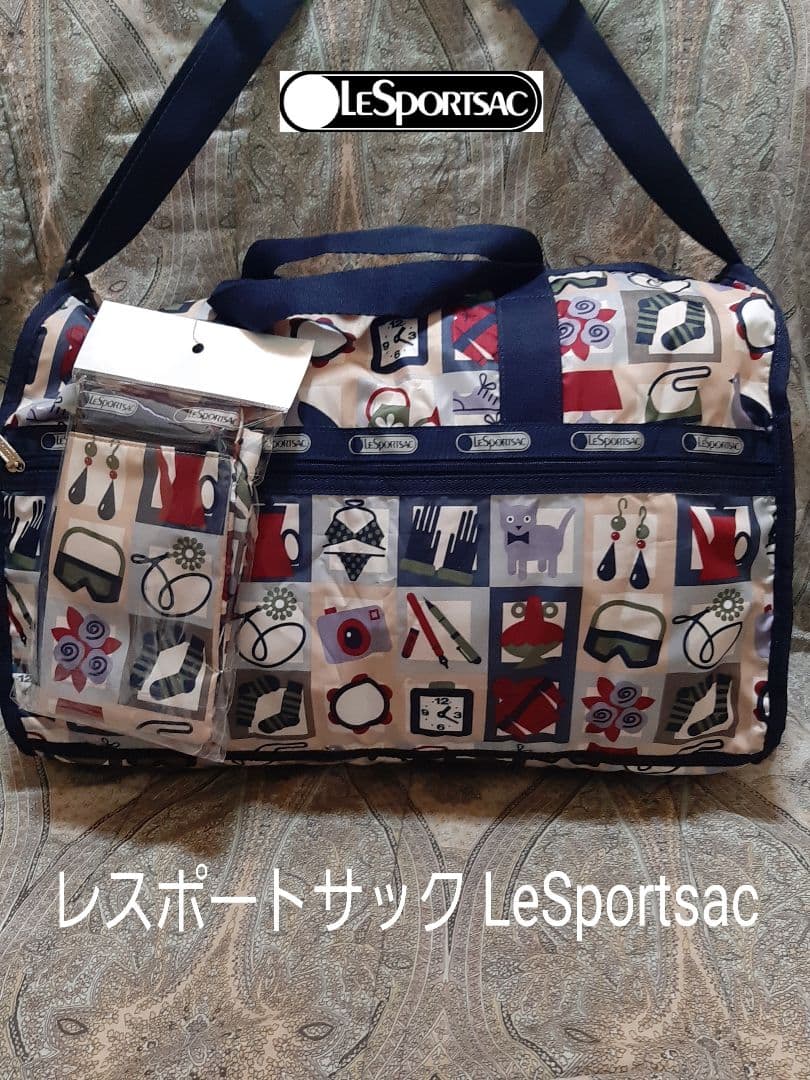 レスポートサック 2way/斜め掛けショルダーボストンバッグ/ポーチと鍵×2付き