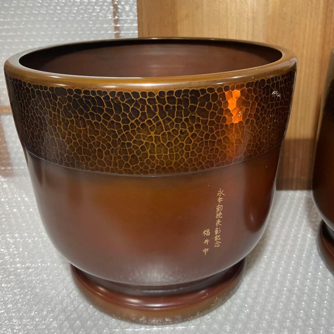 銅器手悟火鉢 壱対 昭和 レトロ 2点