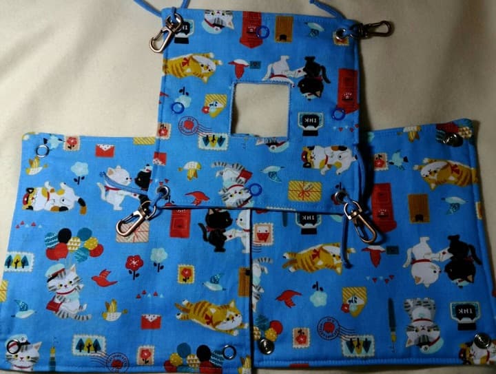 モモンガハウス(猫の郵便・青) 春(夏)秋仕様 Bタイプ  1700円