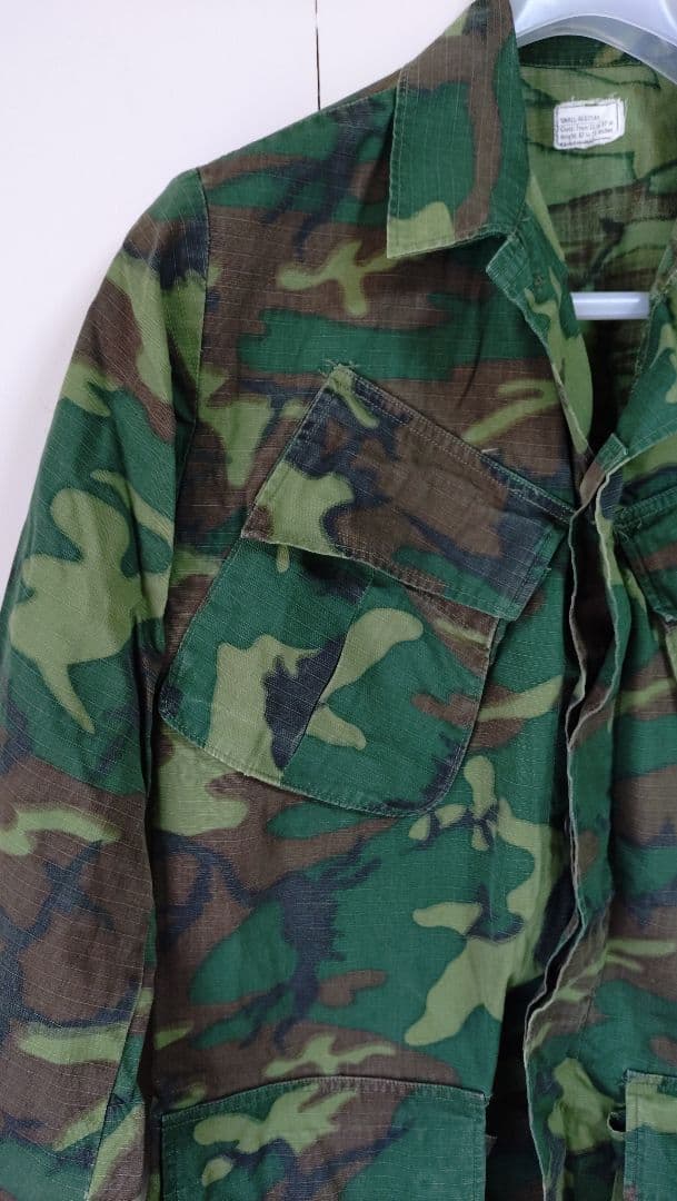 米軍 ベトナム戦争 ERDLグリーンリーフ迷彩ジャケット サイズS-R