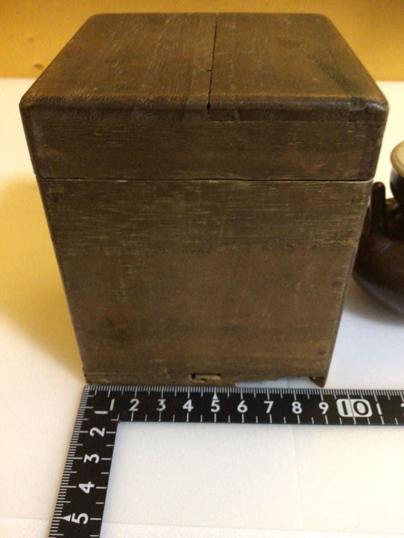 茶道具 耳付き茶入れ 時代合わせ木箱付き