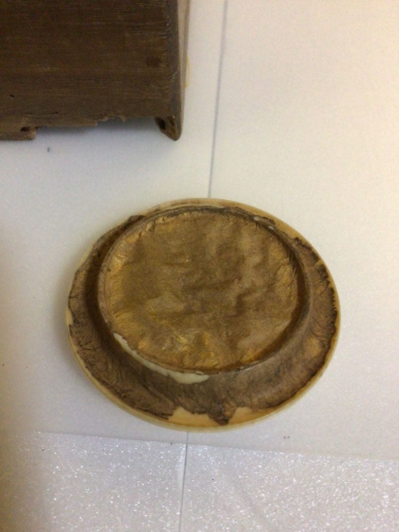 茶道具 耳付き茶入れ 時代合わせ木箱付き