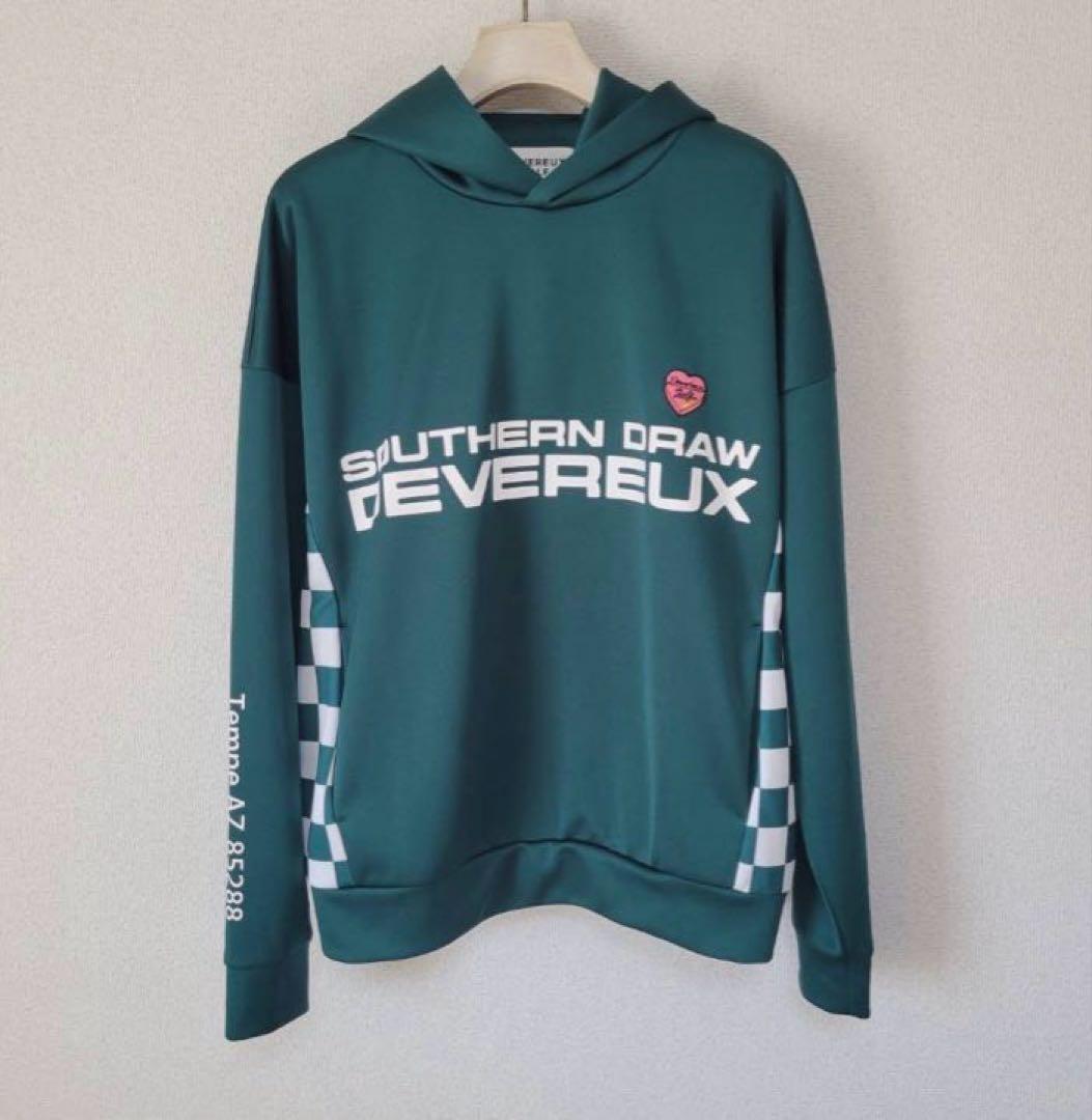 新品未使用【デヴァロー ゴルフ】レディース チェッカーフーディー グリーン（Ｍ）