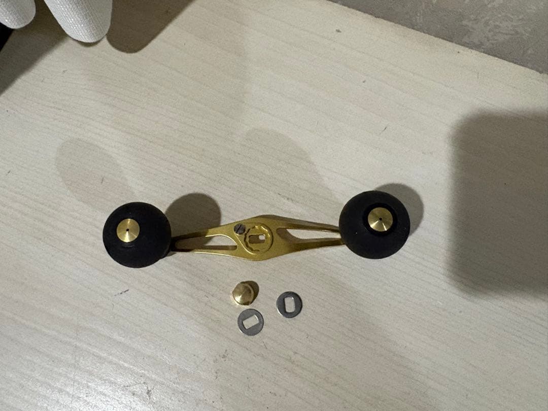 ★☆アベイル製 オフセットジュラルミンハンドル ゴールド　96mm シマノ用