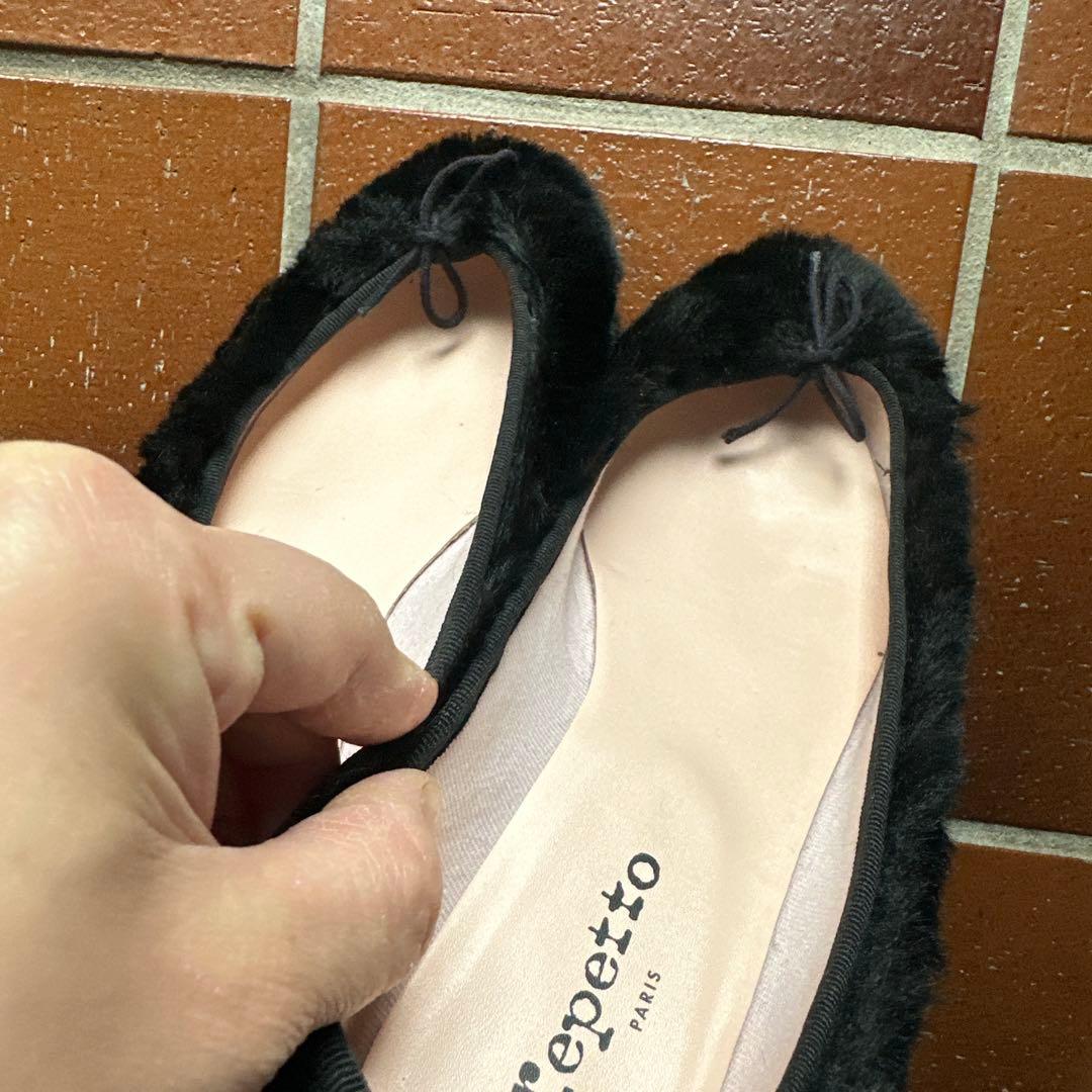Repetto ブラック バレエシューズ　37ハーフ