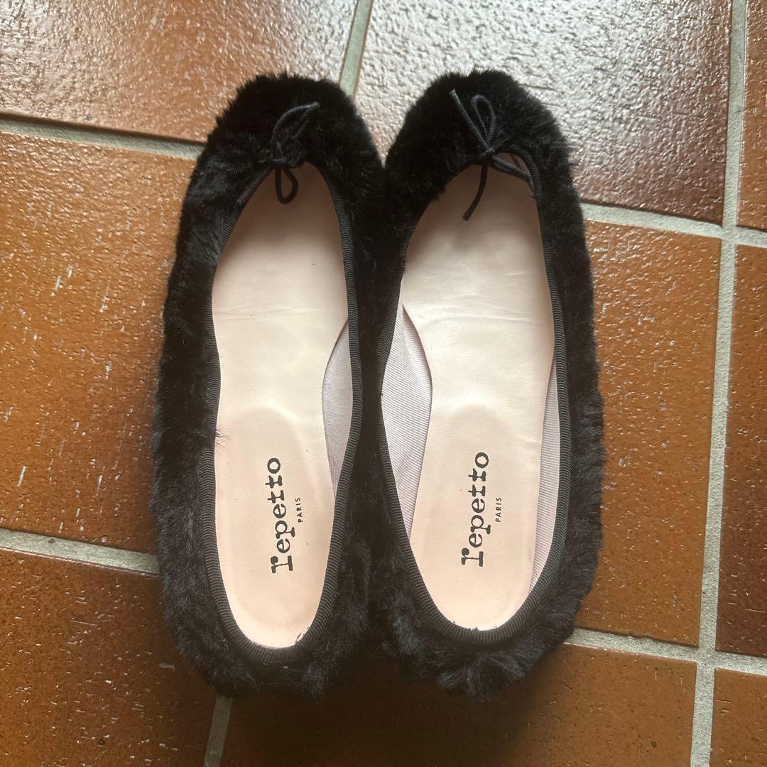 Repetto ブラック バレエシューズ　37ハーフ