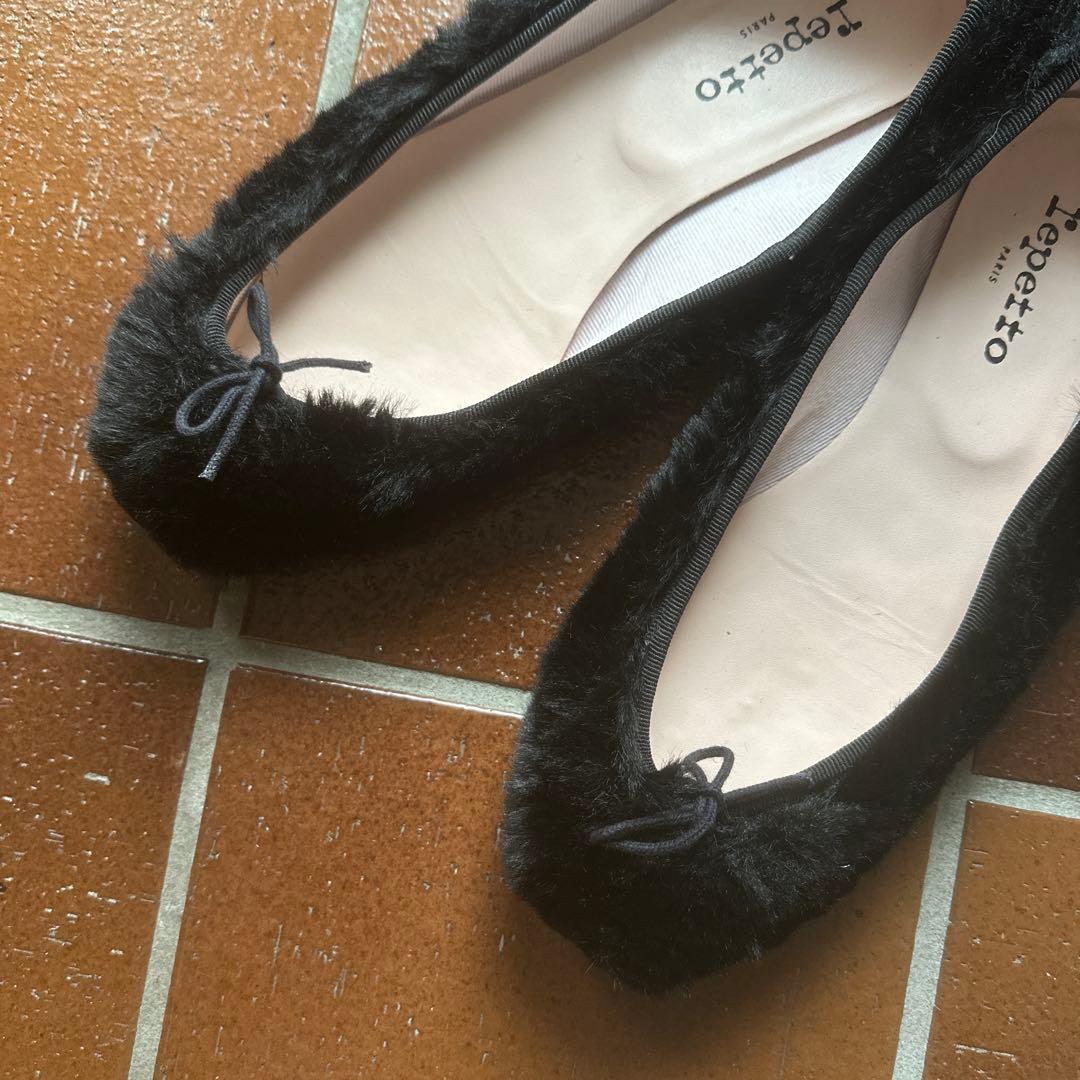 Repetto ブラック バレエシューズ　37ハーフ