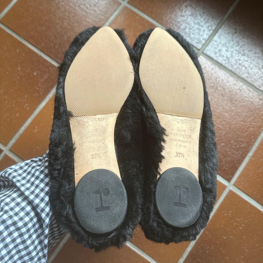 Repetto ブラック バレエシューズ　37ハーフ