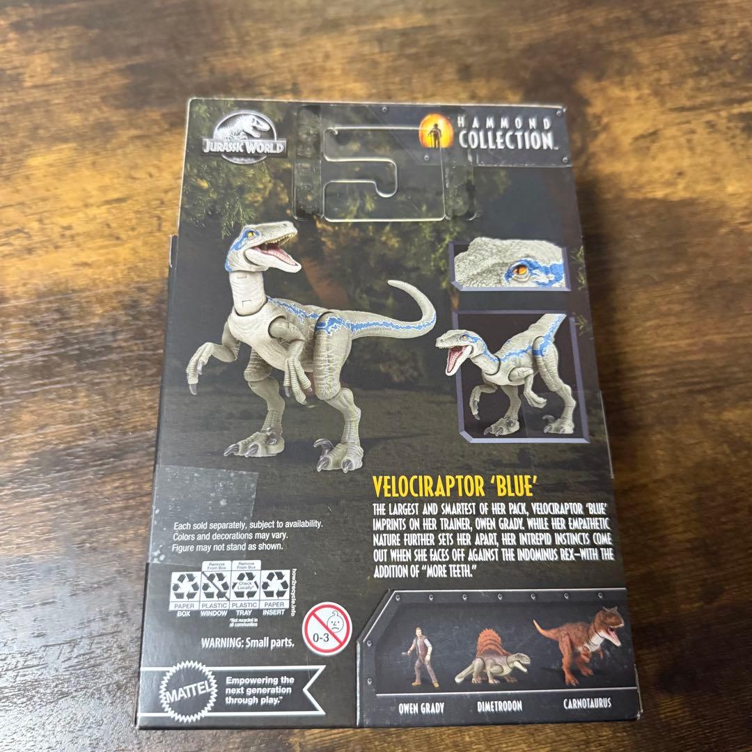 美品 折れ無ハモンドコレクション ヴェロキラプトル ブルー ジュラシックワールド