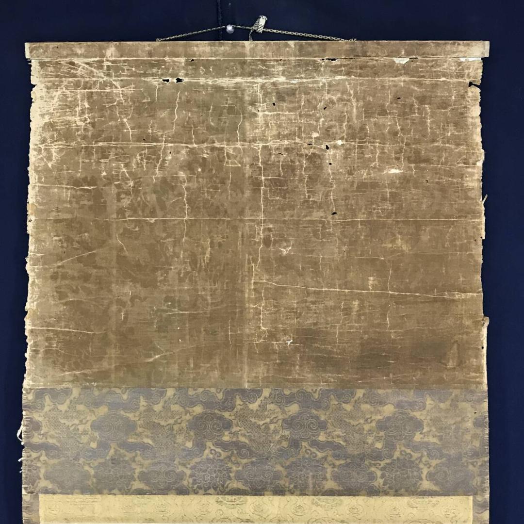 模写/狩野元信/布袋唐子図/福神図/人物図/横物/古画/掛軸☆宝船☆AH-678