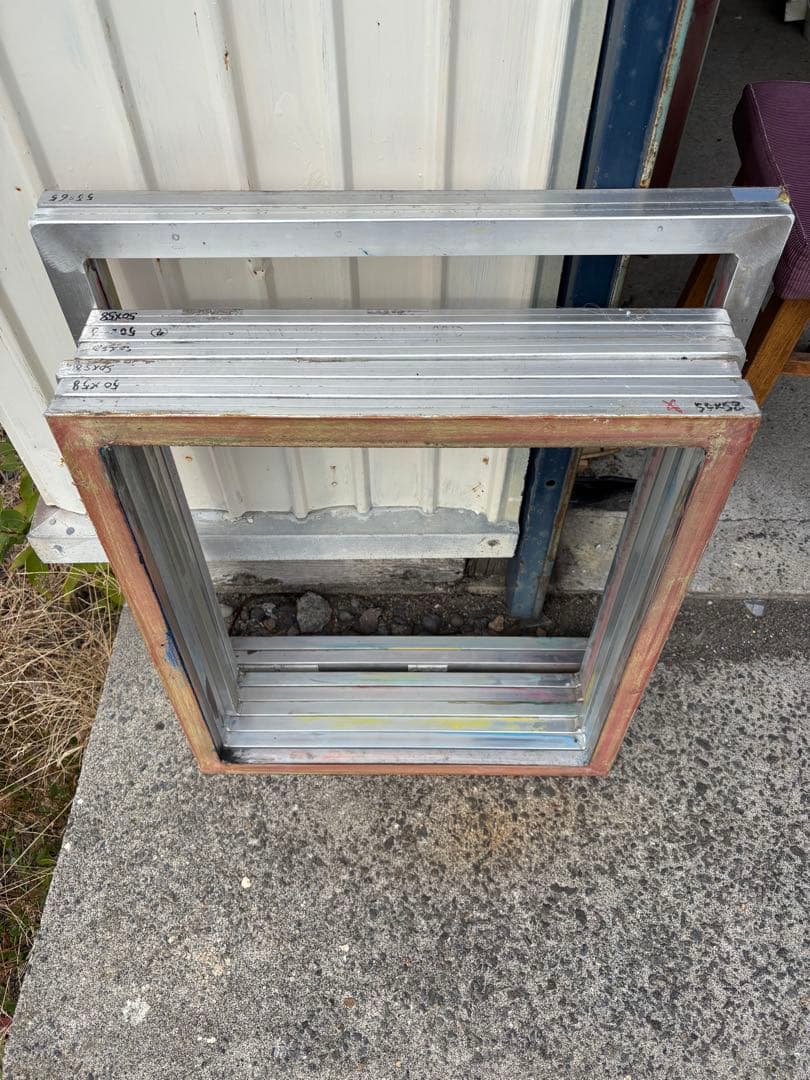 シルクスクリーンフレーム アルミ製 50x58 55x65 計８本セット