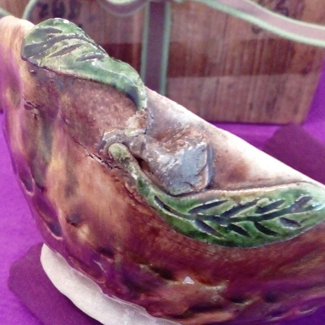 江戸時代幕末〜明治前半期頃稀少レア讃岐國高松藩御用窯古屋島焼手練在銘茶碗当時物