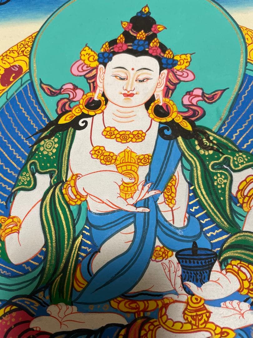 《 チベット密教　1点物 》 手描き　曼荼羅　バジュラサットヴァ　仏教　密教