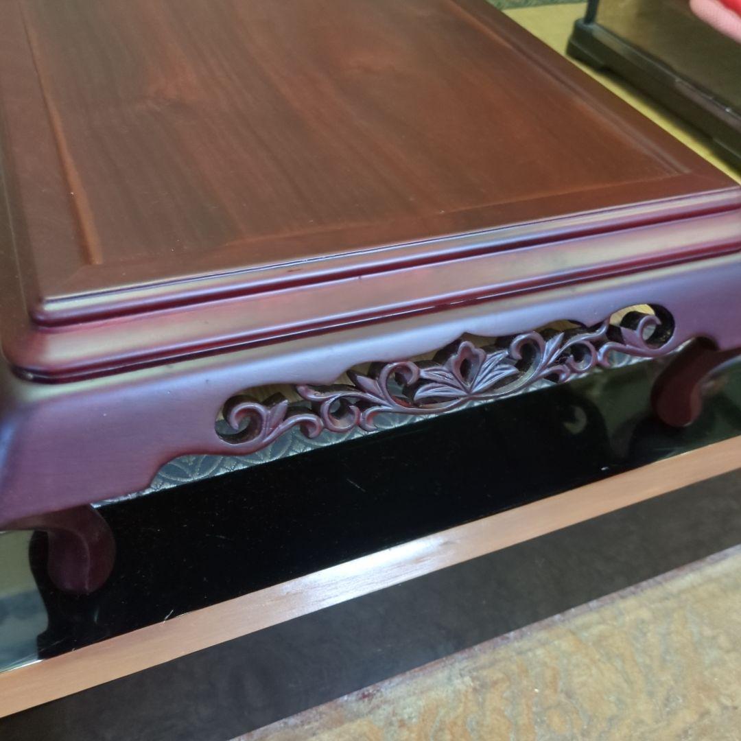 さっち、花台、唐木紫檀無垢、新品箱入り