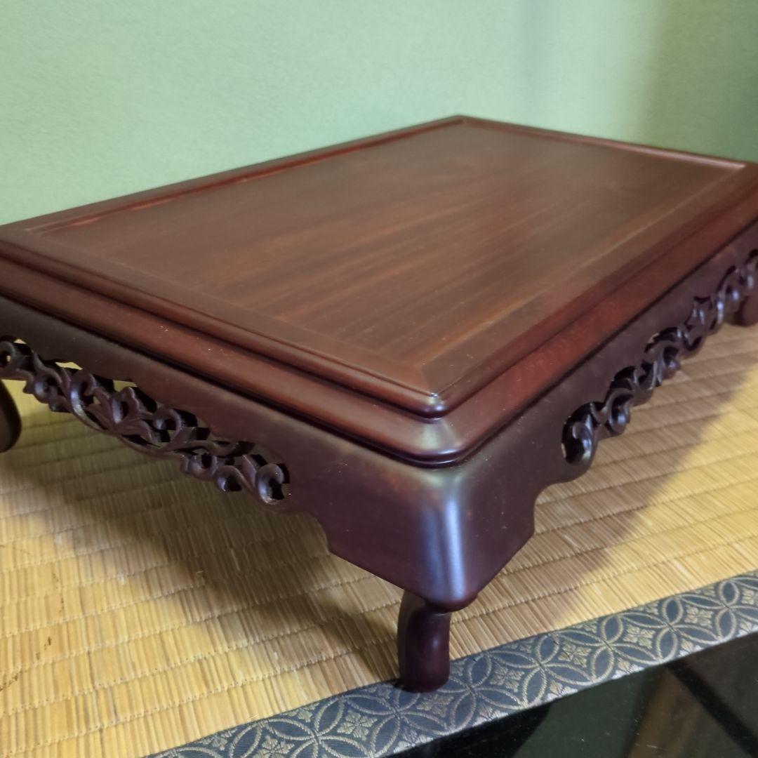 さっち、花台、唐木紫檀無垢、新品箱入り