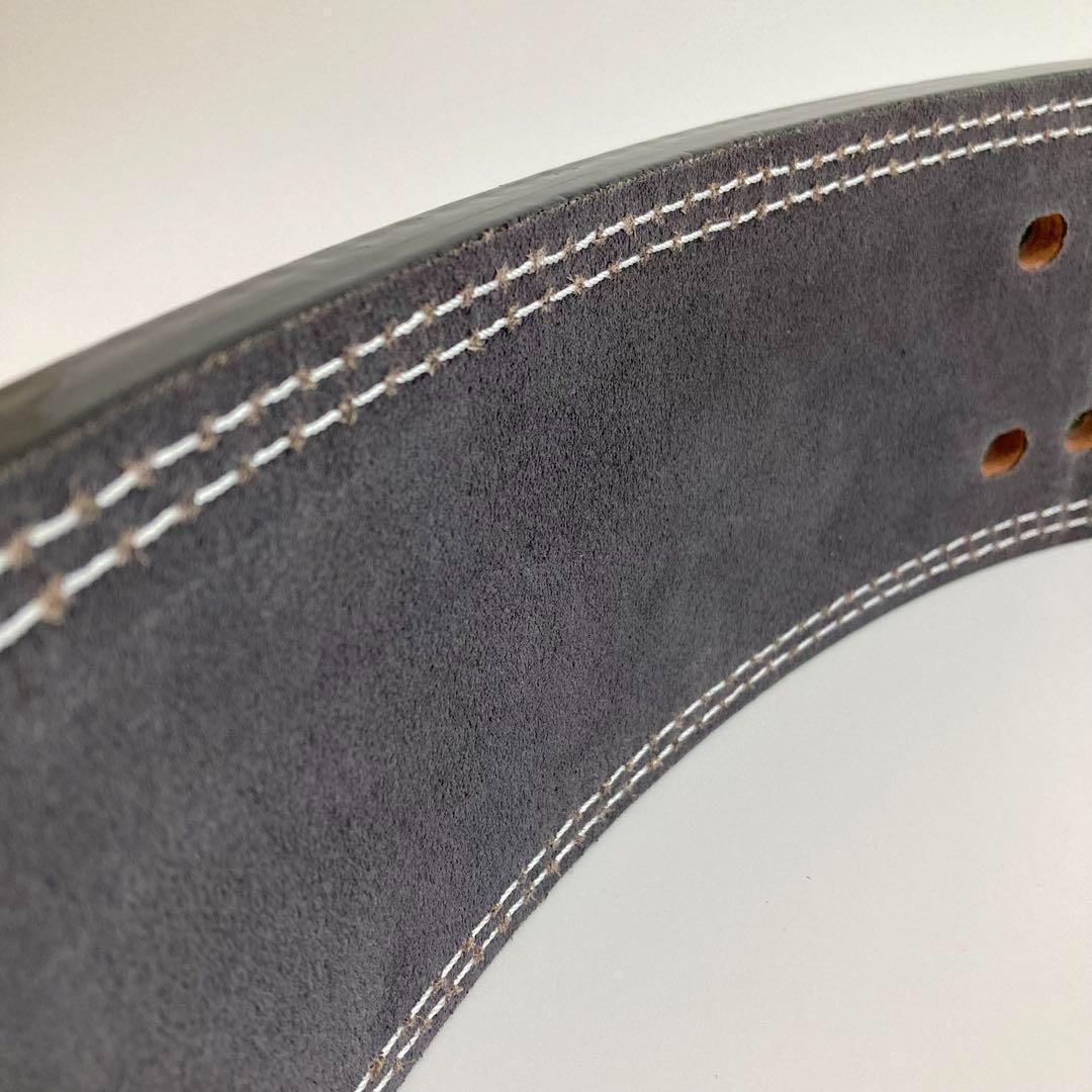 パワーベルト Sサイズ ワンタッチ可変式 本革100％ 緑×ゴールド レバー