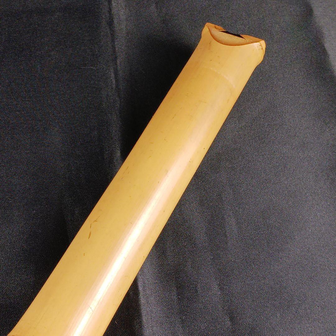 Y3110-5 琴古流 尺八 在銘 銀三線 全長64㎝ 竹製