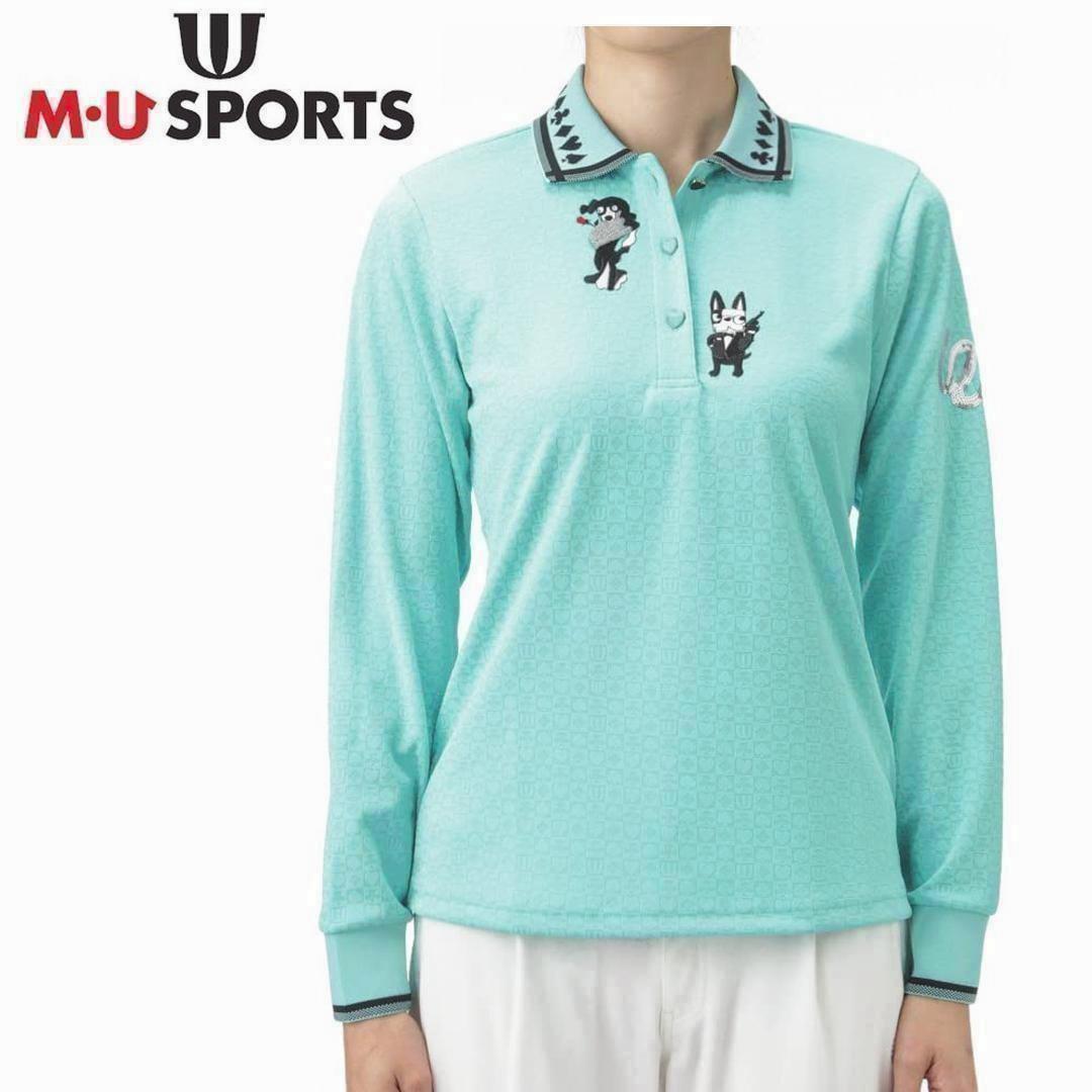 新品】エム ユースポーツ 価格25300円 トランプ柄 長袖ポロシャツ サイズL