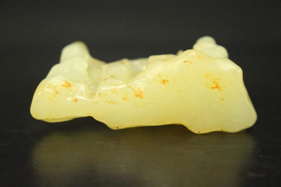 中国美術 白玉石 刻 太湖石 筆架 文房四宝(HA426)