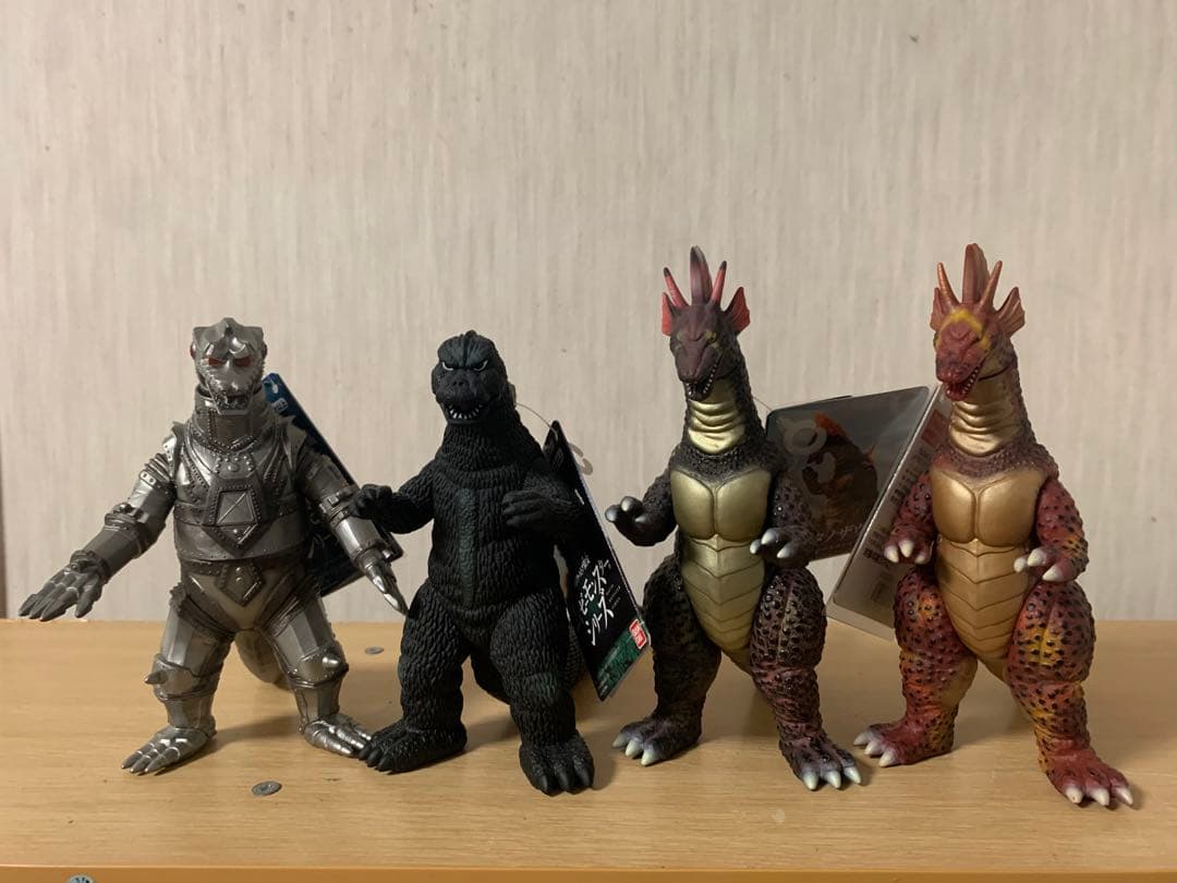 い*じ様 ムービーモンスター　メカゴジラの逆襲　1975 ソフビ　4体セット