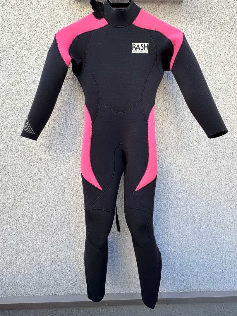 RASH ウエットスーツフルスーツ 黒/ピンク