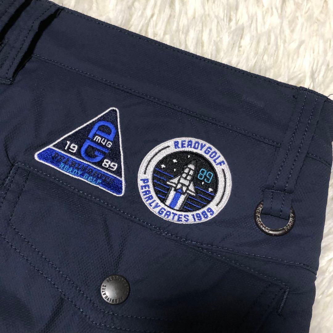 美品 パーリーゲイツ パンツ ネイビー 中綿 暖パン ウォームパンツ 4 秋冬