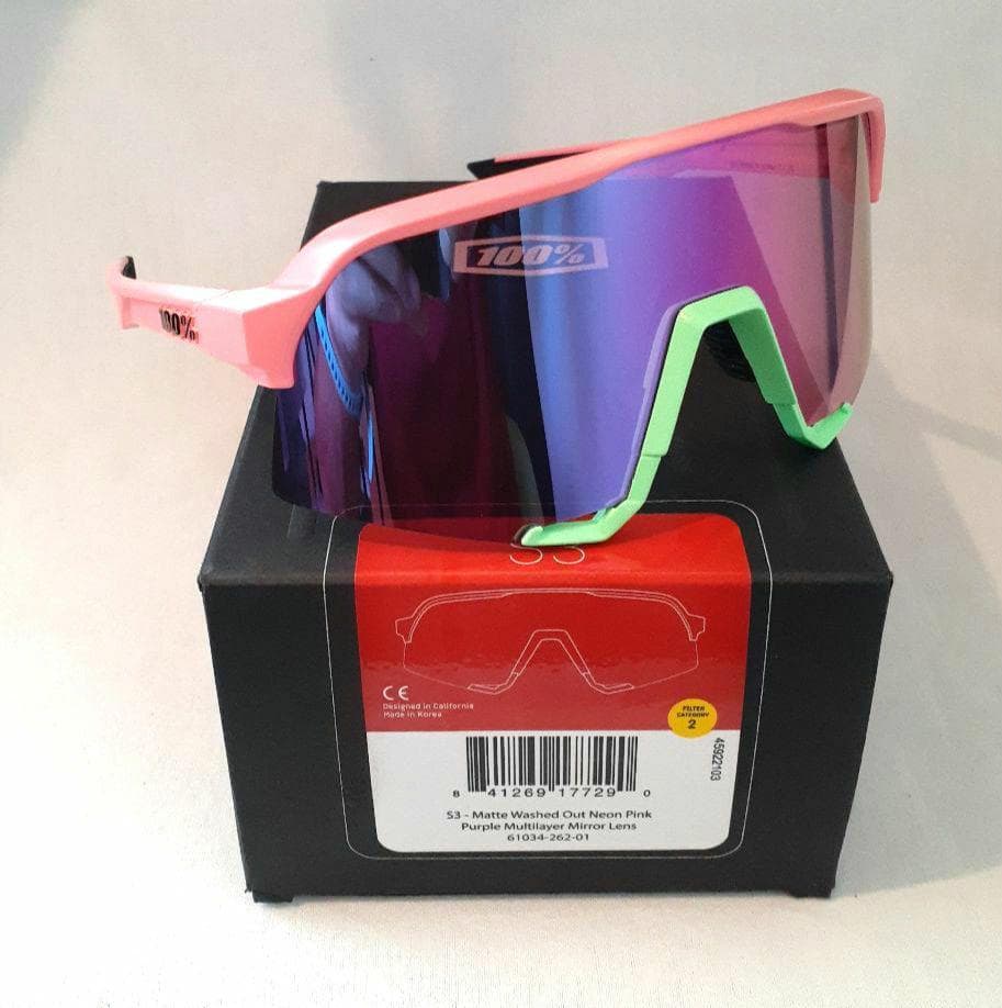 ティナティナ 100% S3 ネオンピンク パープルミラーレンズ