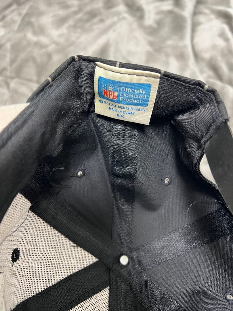 RAIDERS ストライプキャップ NFL公式 90s 希少 デッド