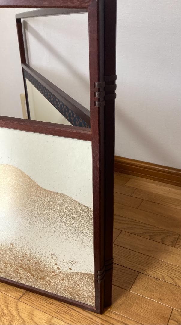 茶道具 桑枠 風炉先屏風 利休梅 裏遠山 両面使い