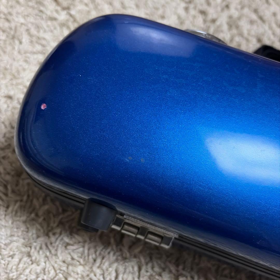 サックスケース 青 ワインレッド内装