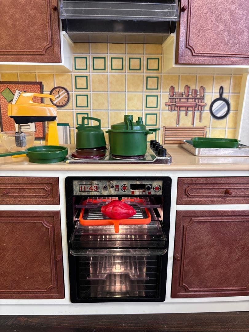 キッチンユニット シンディちゃん ヴィンテージドールハウス家具 1/6