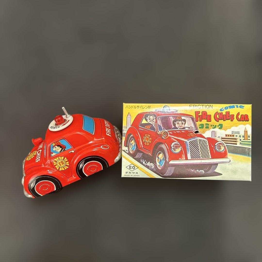 ブリキのおもちゃ　オカヤス　FIRE CHIEF CAR MADE JAPAN
