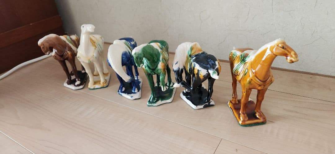 器　唐三彩馬の置物6体