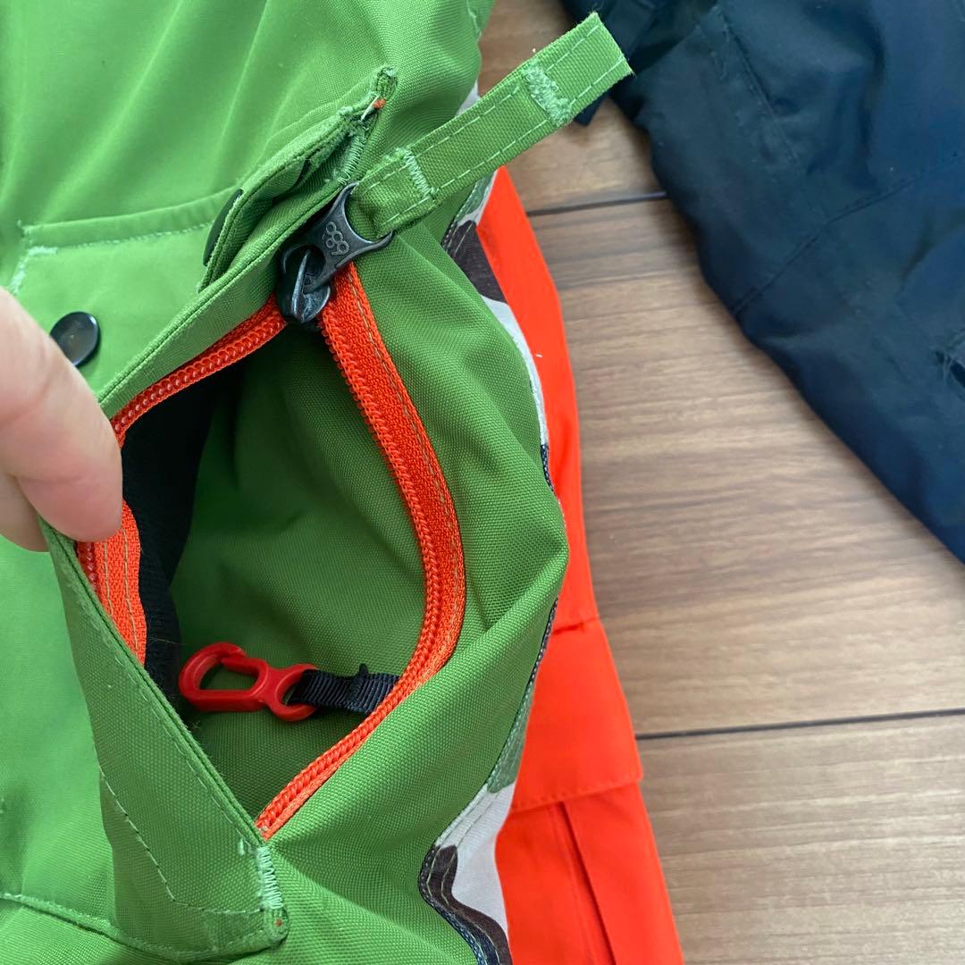 スノーボードウェア 686 S オレンジ　カーキ　セットアップ　上下