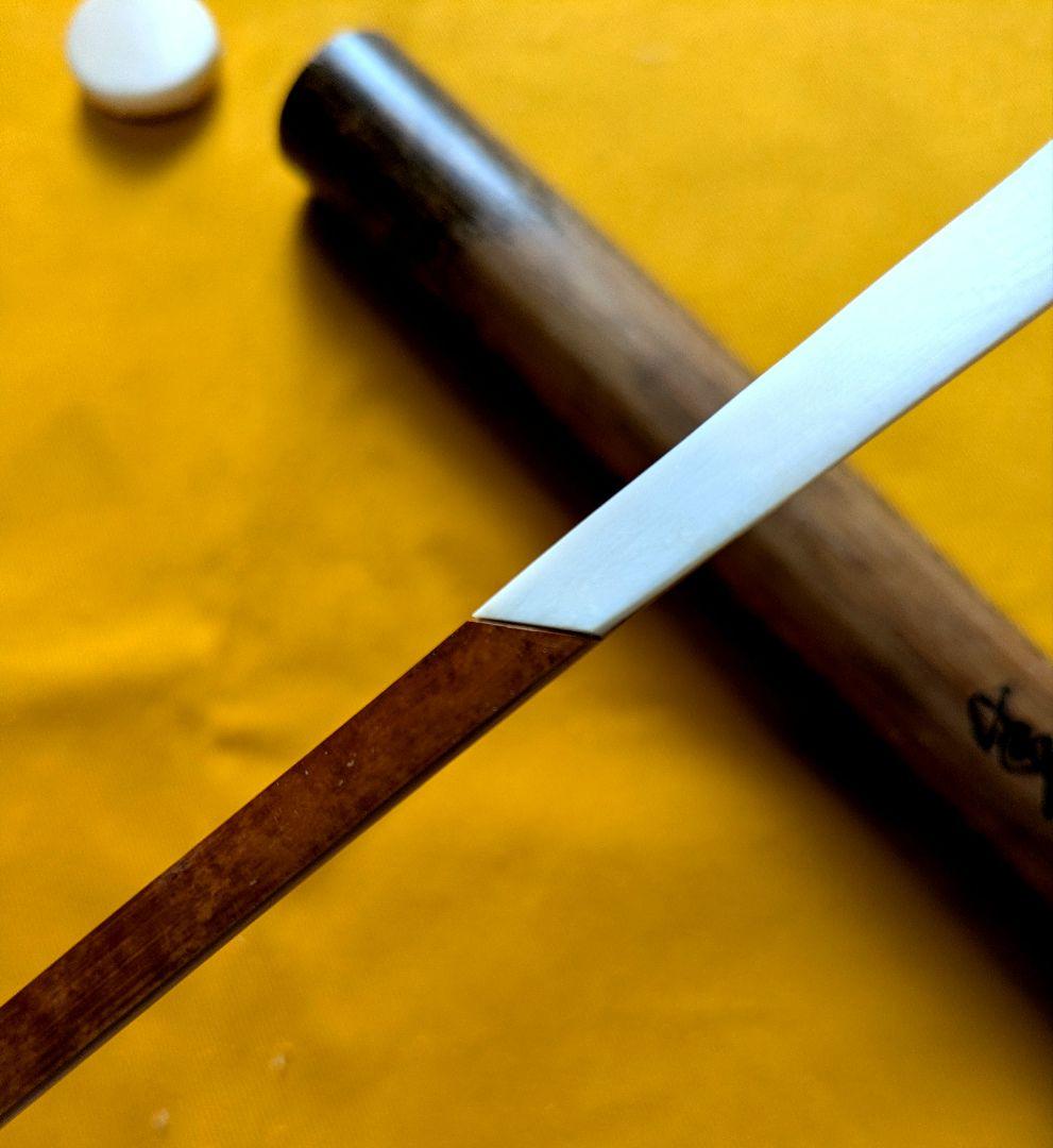 【閉店売り尽し】本煤竹挟継茶杓 定寸利休