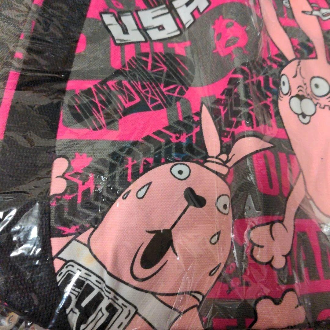 平成レトロ　ウサビッチ　キャンパス地　トートバッグ　ピンク　ゴスロリ