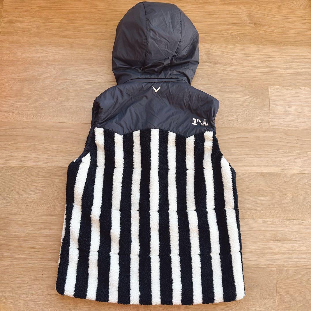 【新品未使用】Callaway Lサイズ メンズ中綿ボアベストネイビーホワイト