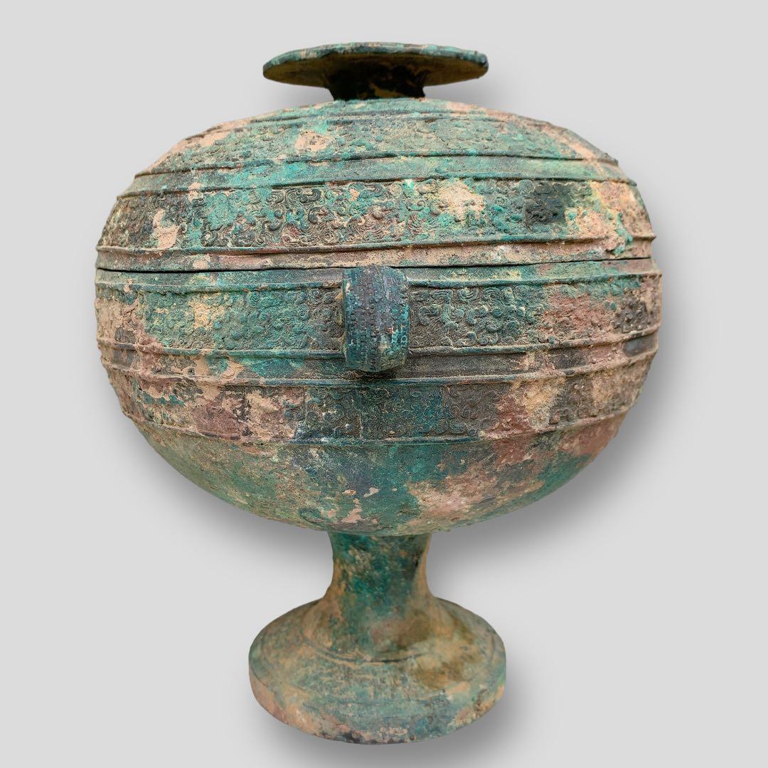 青銅器　豆　中国　骨董品　鼎（てい）　アンティーク