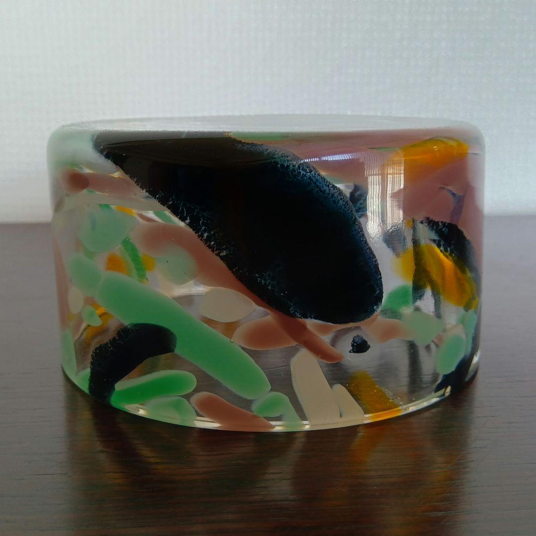 人間国宝 岩田藤七作 蒼風好み 硝子花器 昭和28(1953)年作品 専用箱入り