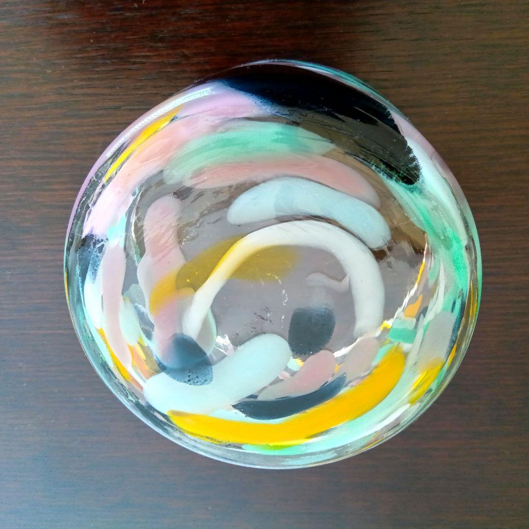 人間国宝 岩田藤七作 蒼風好み 硝子花器 昭和28(1953)年作品 専用箱入り