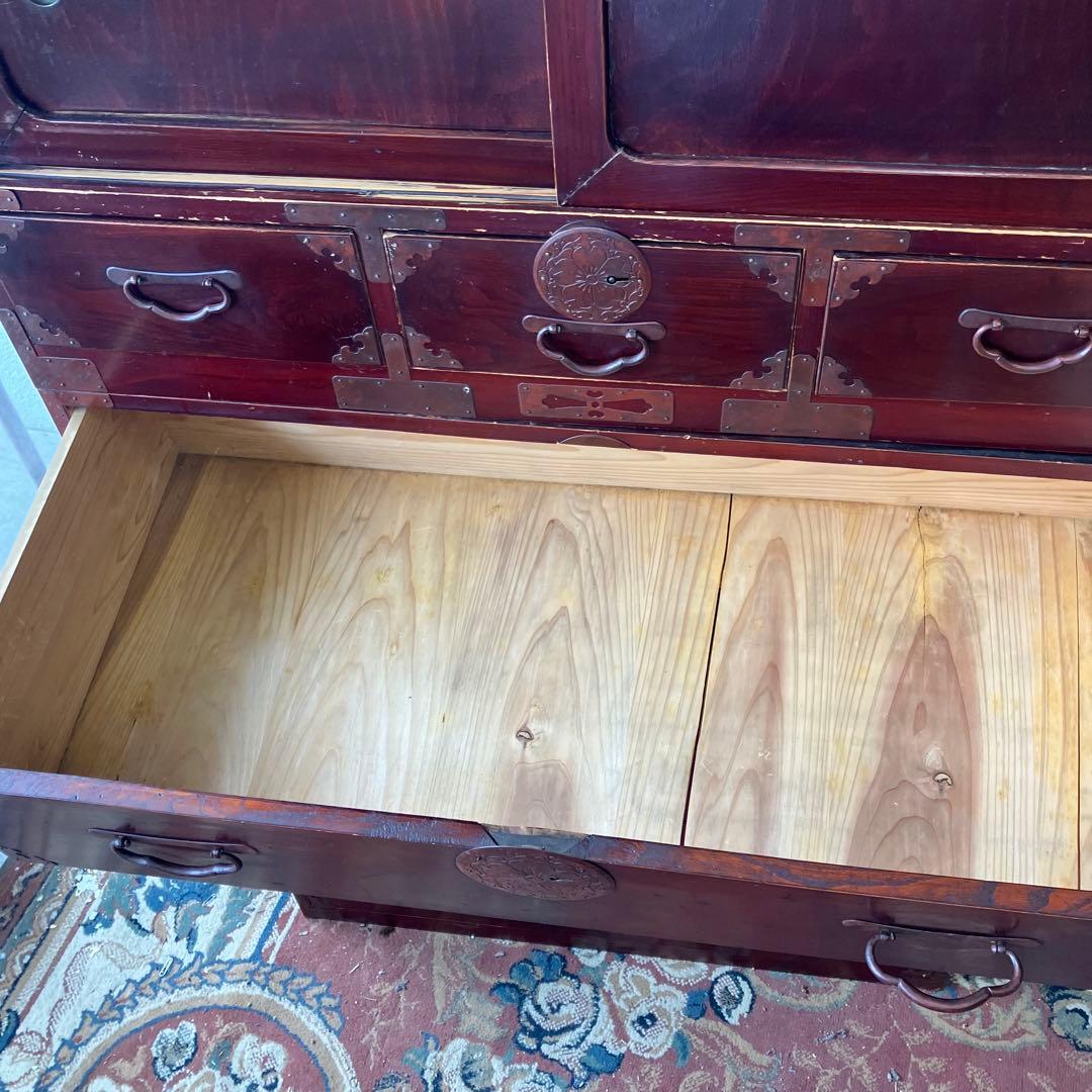 昭和レトロ 古家具 仙台箪笥 3分割 7段 引き出し箪笥 時代箪笥 古民家