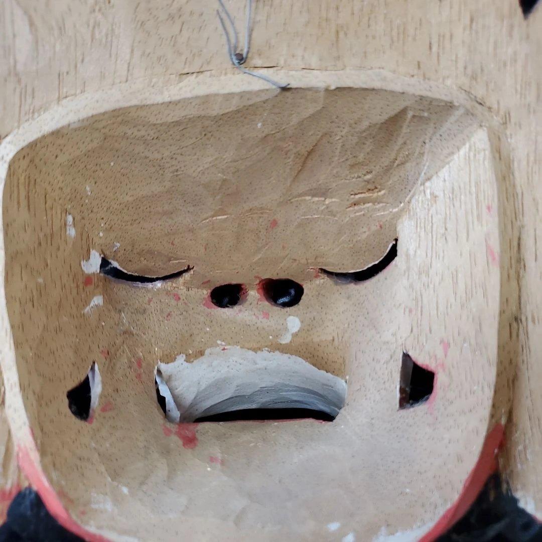 バリの伝統的な木製面、ガムラン、ケチャック、バリ島、神秘的、手彫り、守り神、金運