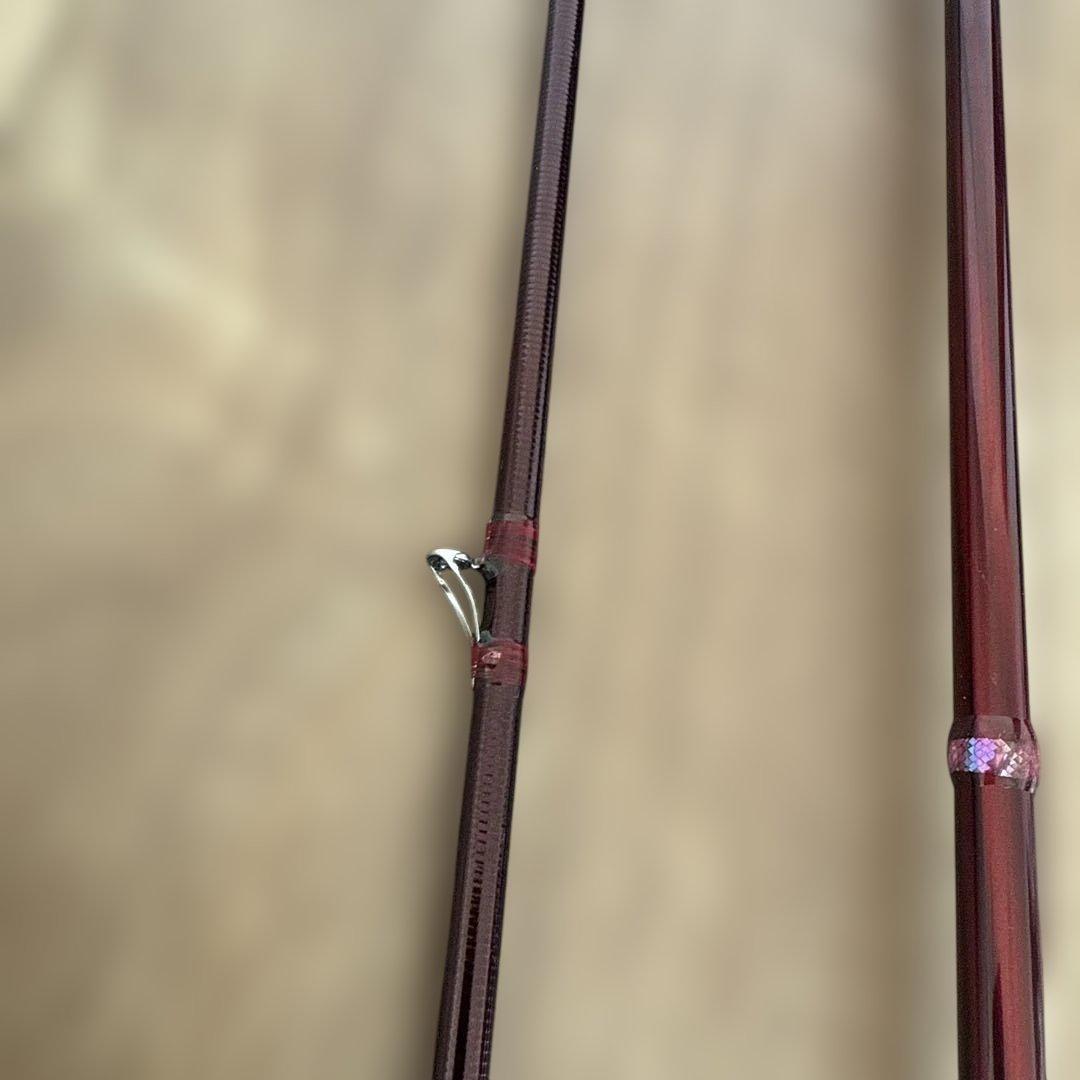 紅月ヘラブナ竿を改造した、カーボン製チヌ竿 2.5 m 3セクション