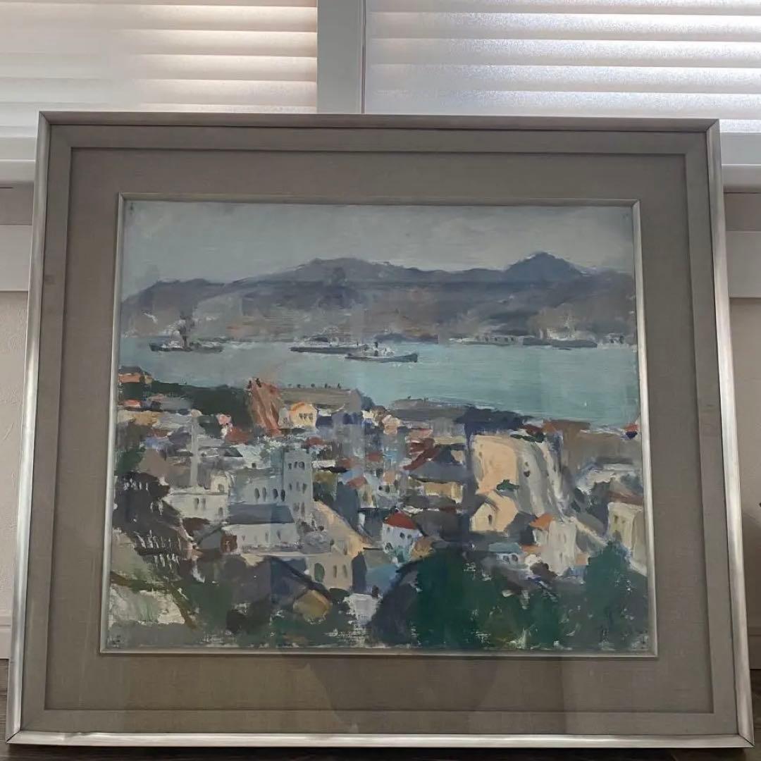 絵画　美術品　サインあり　作者不詳　額縁付き　ビンテージ　ヴィンテージ　　作品