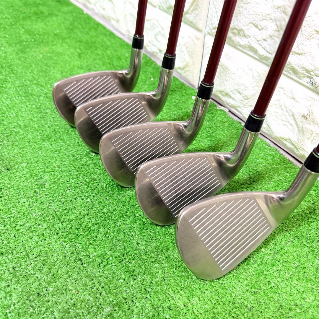 PRGR RED アイアンセット　5-9 全5本　SR 右打ち　グリップ良好