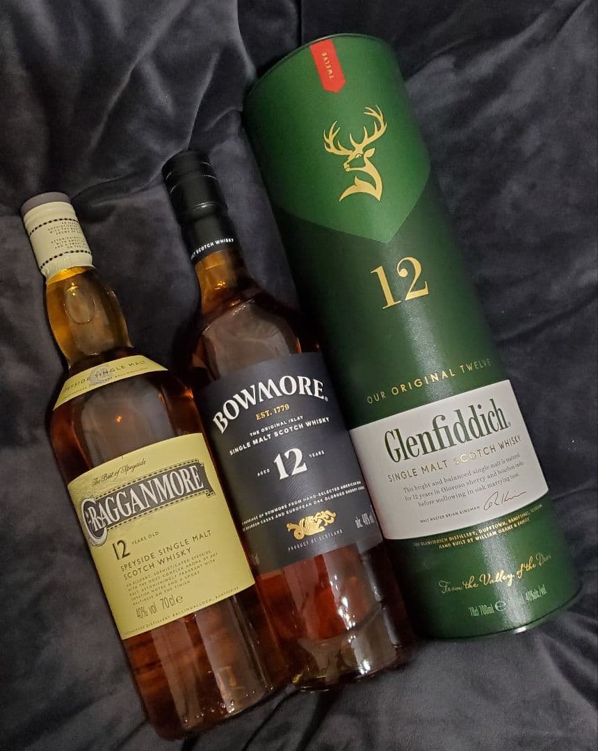 クラガンモア12年 / ボウモア12年 / グレンフィディック12年