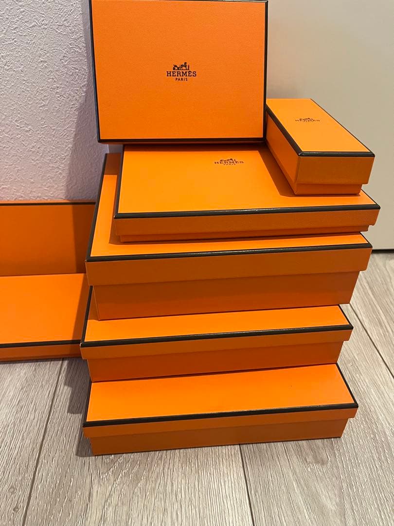 【美品】HERMES エルメス　空箱　9個セット　リボン2本