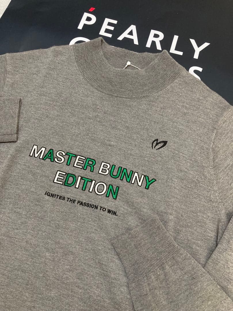 新品 パーリーゲイツ マスターバニー カシミヤ混 タートルネックニット(4)M