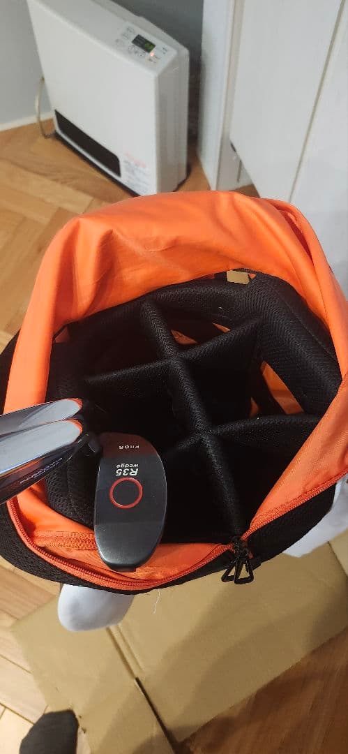 レンさん用adidas ゴルフキャディバッグ ブラック/オレンジ